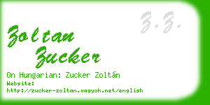 zoltan zucker business card